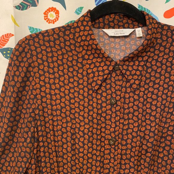 SOLD & Other Stories Black Geometric Print Button Down Dress - Picture 6 of 6